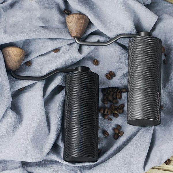 

manual coffee grinders hand grinder beans stainless steel grinding core space aluminum case handmade milling tool