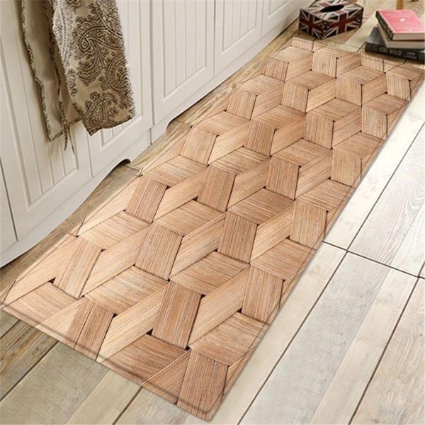 

bath mats colourful bathroom kitchen carpet hallway doormat anti-slip absorb water mat wood pattern floor