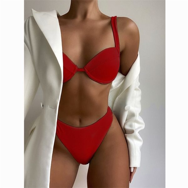 

high waisted bikini push up swimsuit female set women swimwear biquini bathing suit swimming suits beachwear 210621, White;black
