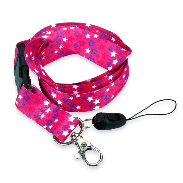 

colorful small star lanyard key neck strap necklace polyester mobile lanyard id badge holder keys lanyards 12pc/lot, Silver