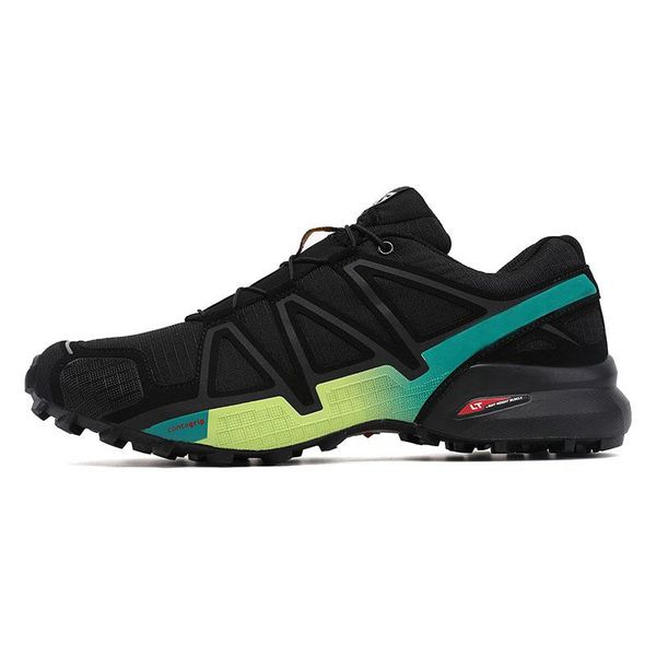 

speed cross 4 cs outdoor men's running shoes speedcross 4s runner iv black green sneakers men's sneakers