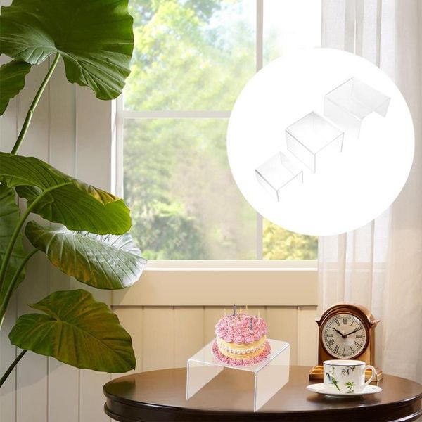 

3pcs acrylic dessert jewelry storage racks holders u-shaped organizers frames