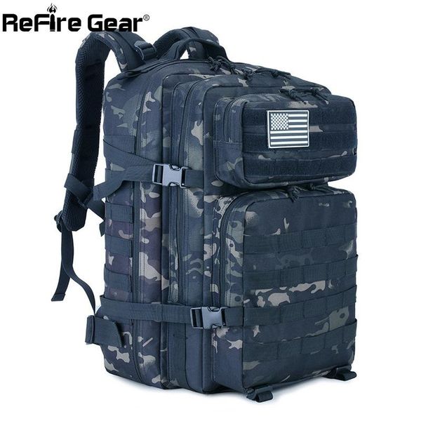 

backpack refire gear military tactical men 45l large capacity molle army assault rucksack bag waterproof casual gyms travel bags