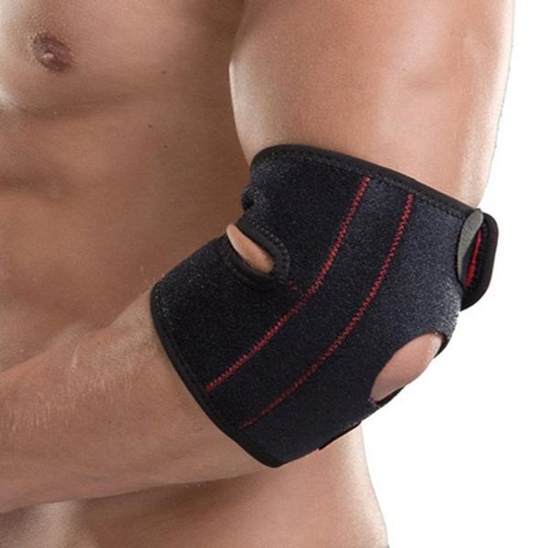 

elbow & knee pads 1pc adjustable spring support sport guard basketball exercise gym safety drop, Black;gray