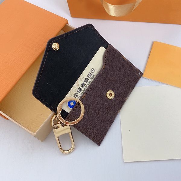 

luxury jewelry card bag key rings leather key chain brand with logo, Slivery;golden