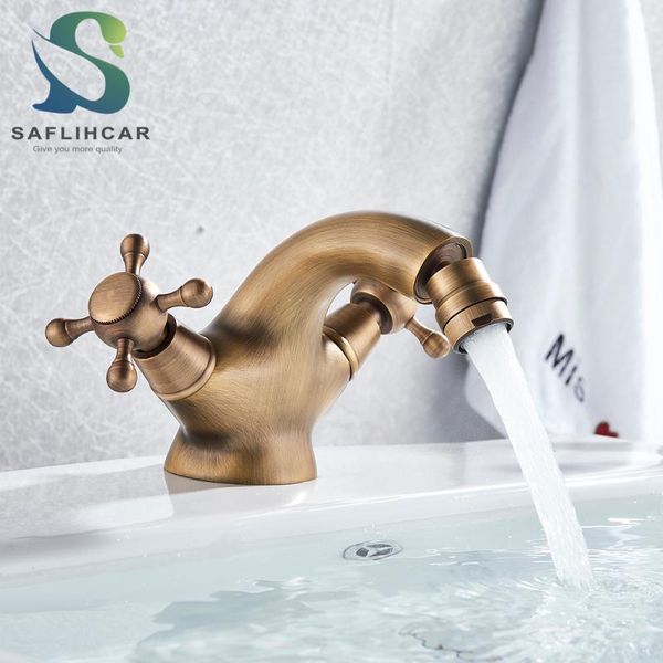 

bathroom sink faucets antique brass/chrome/gold basin faucet & cold water mixer dual handle vessel deck mounted tap