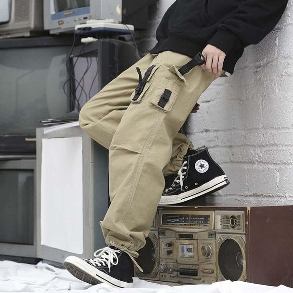 

men's pants fashion oversized hip hop cargo for men and women loose baggy harem boyfriend casual trousers streetwear joggers, Black