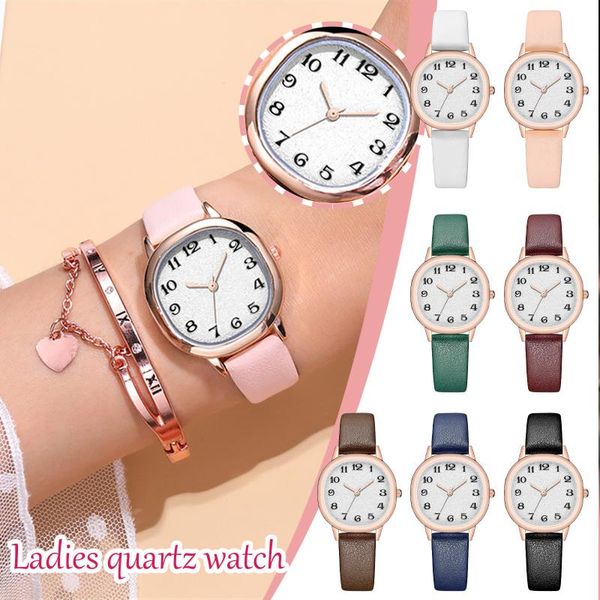 

wristwatches fashion personality women student watch ladies casual compact retro small round watches quartz wristwatch leather montre femme, Slivery;brown