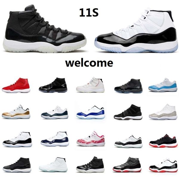 

high 11 25th anniversary basketball shoes 11s low white bred concord 45 space jam running sneakers heiress black mens womens trainers