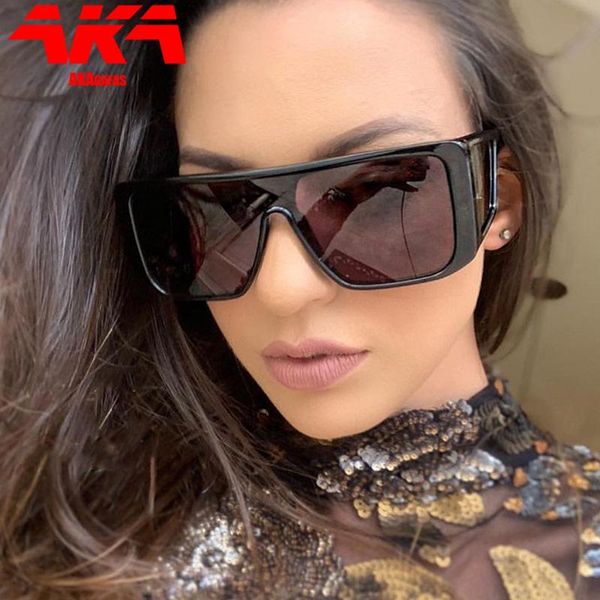 

sunglasses akagafas oversized men 2021 square sun glasses for men/women vintage eyeglasses luxury feminino, White;black