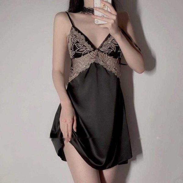 Womengaga Yaz Üstleri Mehs Dantel Kaşkorse Nakış V Boyun Kadınlar Mini Tank Elbise Backless Seksi Kore Elbiseler Bandaj Üst 5 MH9 210603