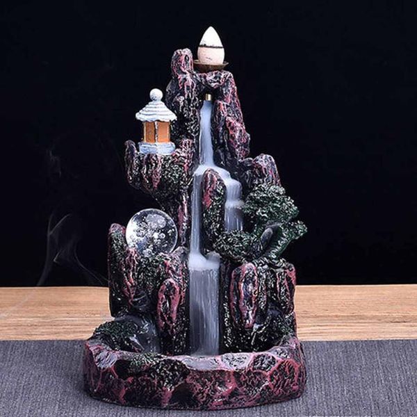 

fragrance lamps selling mountain waterfall backflow censer led luminous ball and 20 cone family censers