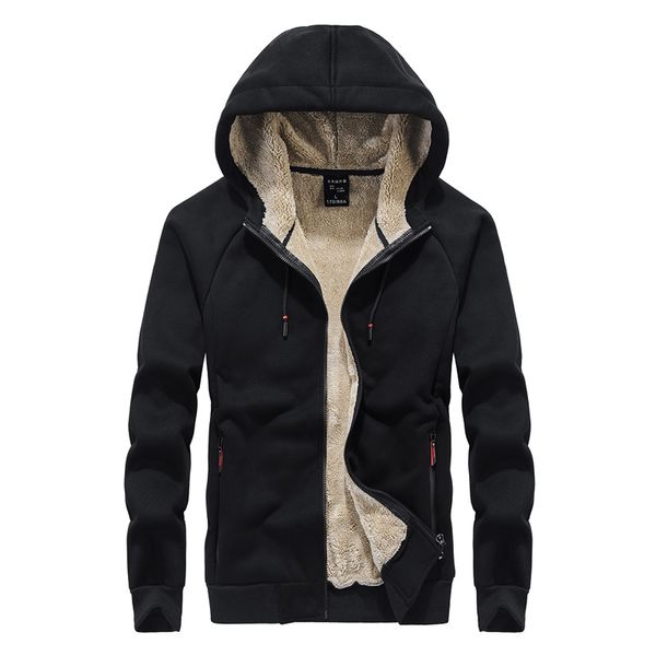 

sweatshirts mens 6xl ,7xl, 8xl winter thicken fleece hip hop hoodies sportswear men color coats hombre, Black
