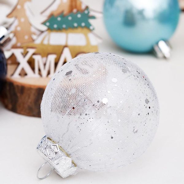

party decoration christmas tree hanging balls shatter-proof round solid color shiny ornament for xmas home decor 30pcs/set