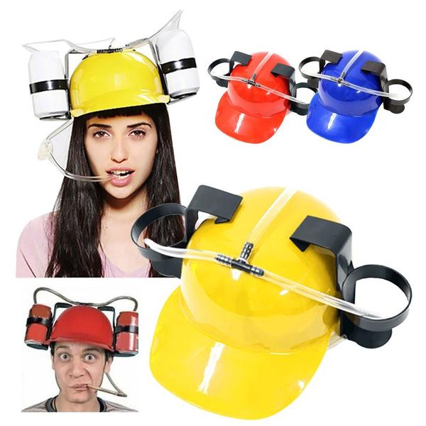 

other event & party supplies beverage helmet drinking beer juice soda miner hat lazy lounged straw cap birthday cool unique toy prop holder