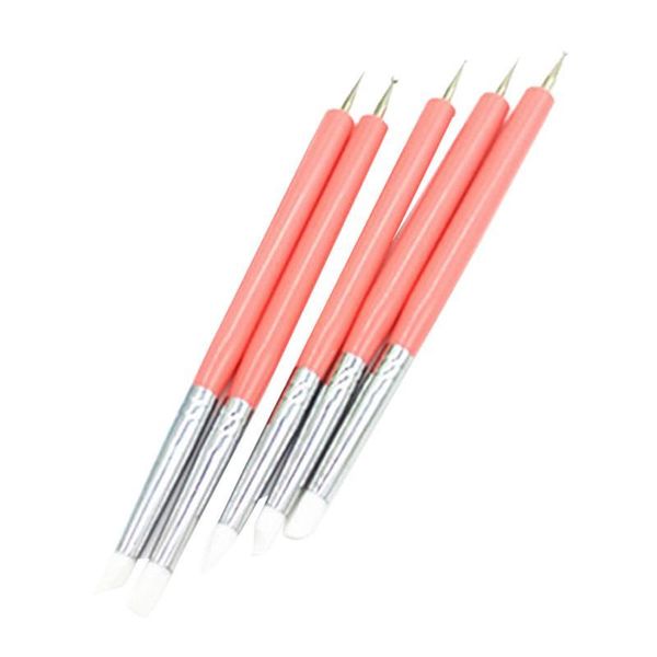 

baking moulds 5pcs/set diy tools fondant carving set silicone engraving pen cake biscuit decoration graph brush