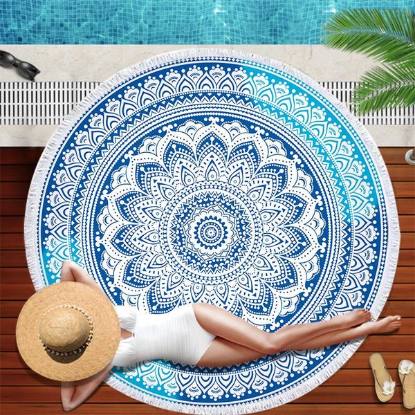 

towel microfibre travel round bath beach for adults picnic blanket