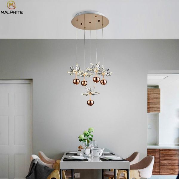 

pendant lamps modern crystal led light living room lighting fixtures home lamp dining deco hanging luminaire