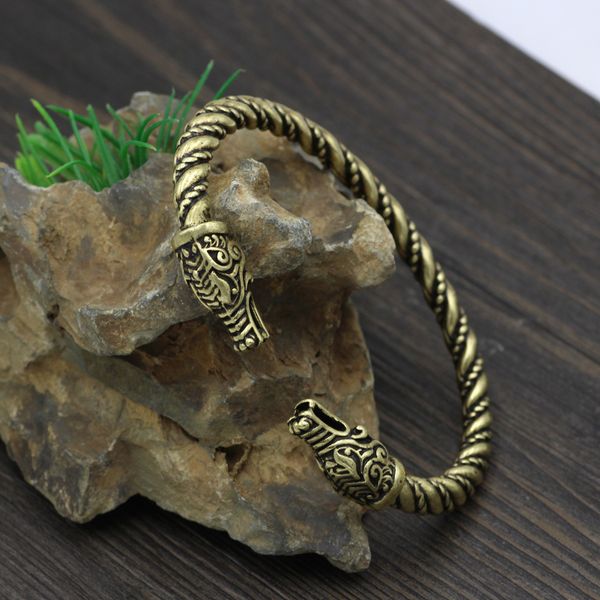 

adjustable two-color double headed dragon bracelet men's fashion, Black