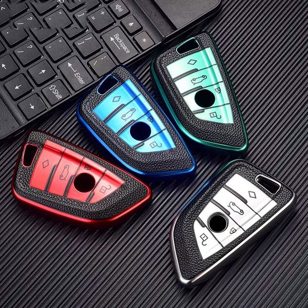 

soft car keys protector cover tpu leather key case shell for bmw x1 x3 x5 x6 series 1 2 5 7 f15 f16 e53 e70 e39 f10 f30 g30 auto covers
