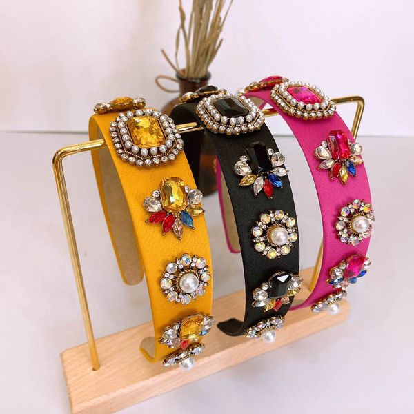 

girls hair accessories sticks headbands teenage childrens pearl crystal fashion rhinestone diamond b8018, Slivery;white