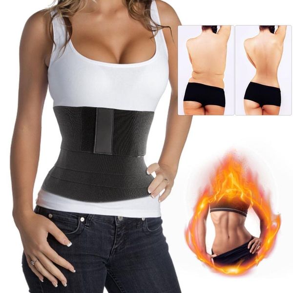 

waist support sauna slimming belt for women training belly sheath corset fat burning body shaper wrapped lumbar p1, Black;gray