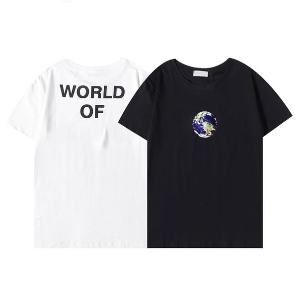 

2022 summer short sleeve men women fashion t-shirt round neck tee 1:1 streetwear, White;black
