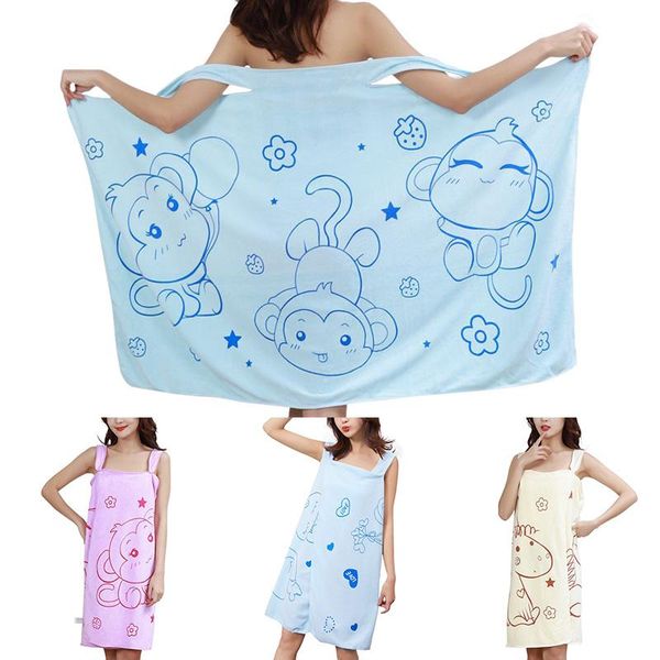 

towel 1pcs bath beach women fast drying wearable wrap bathrobe shower spa body
