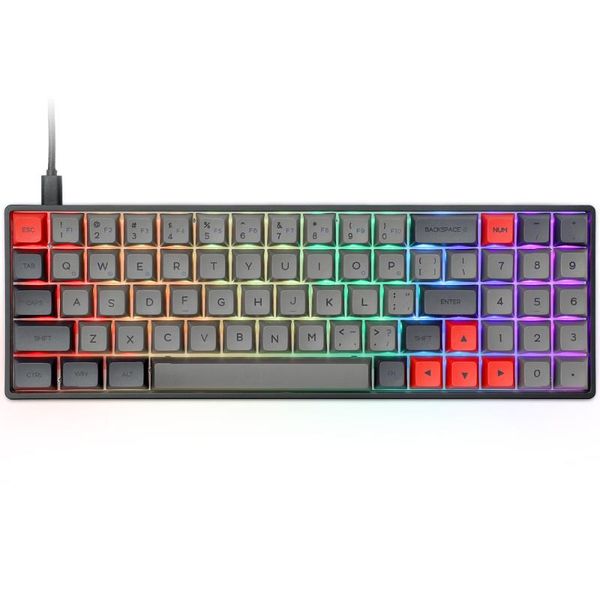 

keyboards skyloong sk71 mechanical optical switches usb wired connection rgb backlit waterproof gray black red color for 71 keys