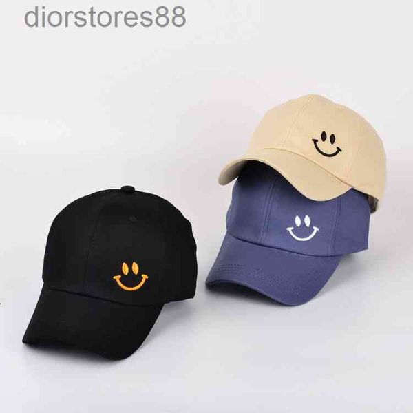 

baseball cap smiling face hat female spring and summer duck tongue trendy korean versatile three-dimensional embroidered, Blue;gray