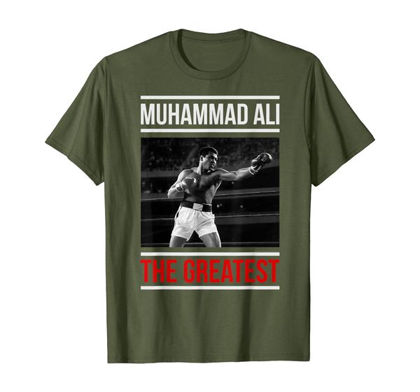 

muhammad ali the greatest t-shirt, White;black