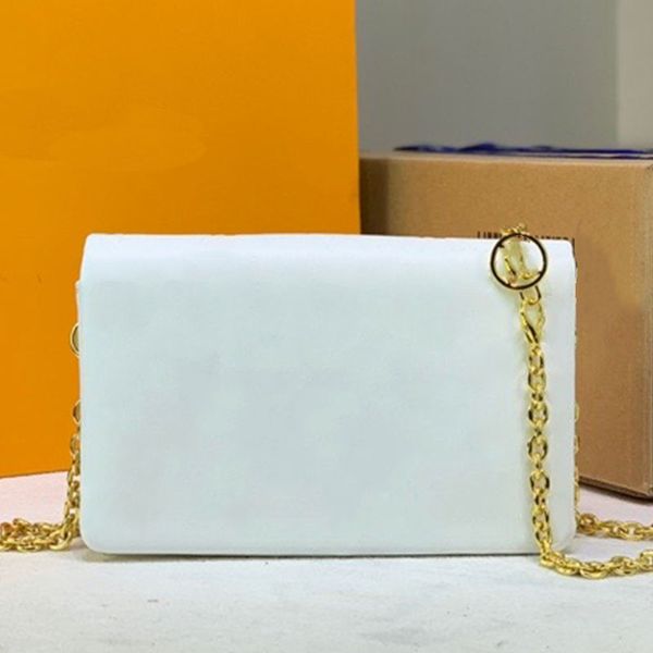 

genuine leather shoulder bags fashion woman messenger chain bag high-quality embossed clutch bagexquisite configuration embellished ornament