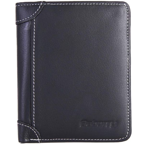 

men's genuine leather wallets male causal short wallet po holder cards holders coin purse money clips, Red;black