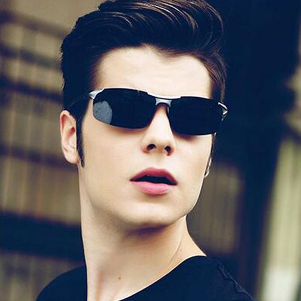 

outdoor eyewear 4 color day use enhance antireflection security to protect eyesight polaroid aluminum sunglasses men polarized driving