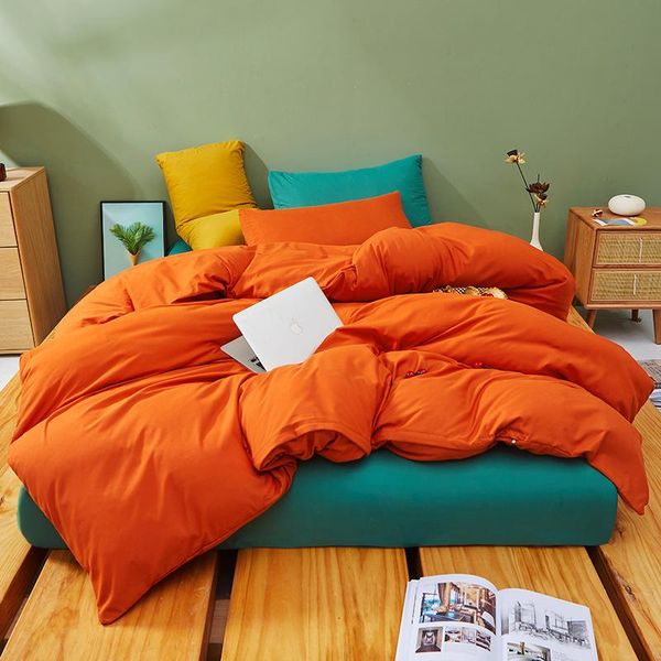 

bedding sets 4-pieces home textiles rainbow color fitted sheet with pillowcase  king size duvet cover set