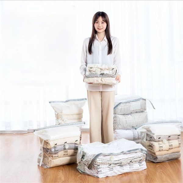 

storage bags 2pcs vacuum for clothes quilt down jacket travel home organizer saving closet space seal compression bag