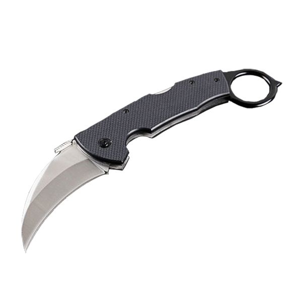 Coltello artiglio Karambit 440C 58HRC Lama satinata G10 Maniglia Coltelli pieghevoli tattici esterni Strumenti EDC H5443