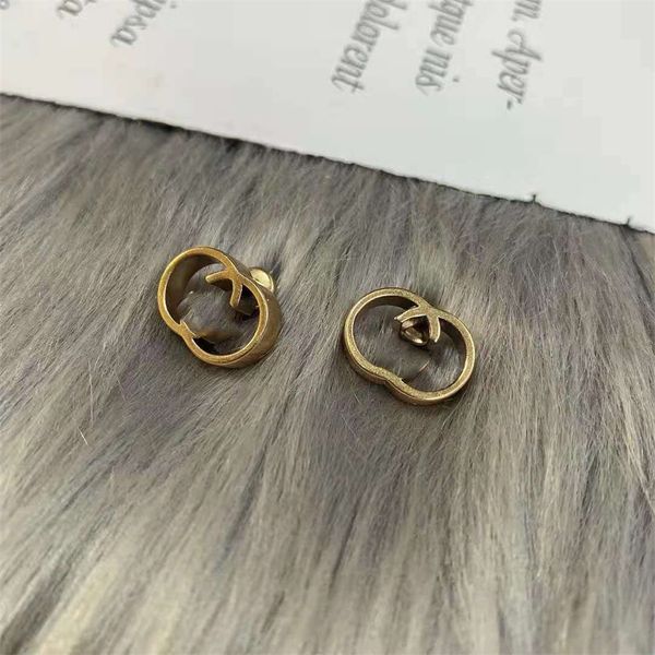 

earrings classic earrings women's red silver needle earrings, Golden;silver