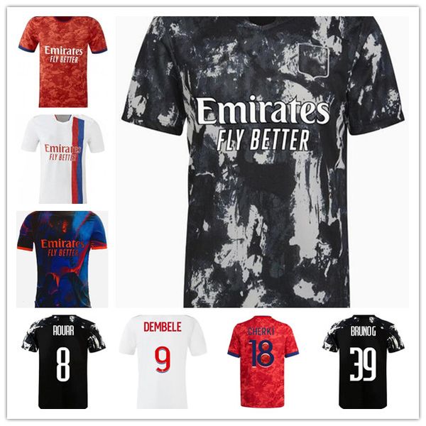 

21 22 maillots de foot ly on memphis 2021 2022 lyo nnais soccer jerseys digital 4th .paqueta ol aouar toko ekambi kadewere hommes maillot e, Black;yellow