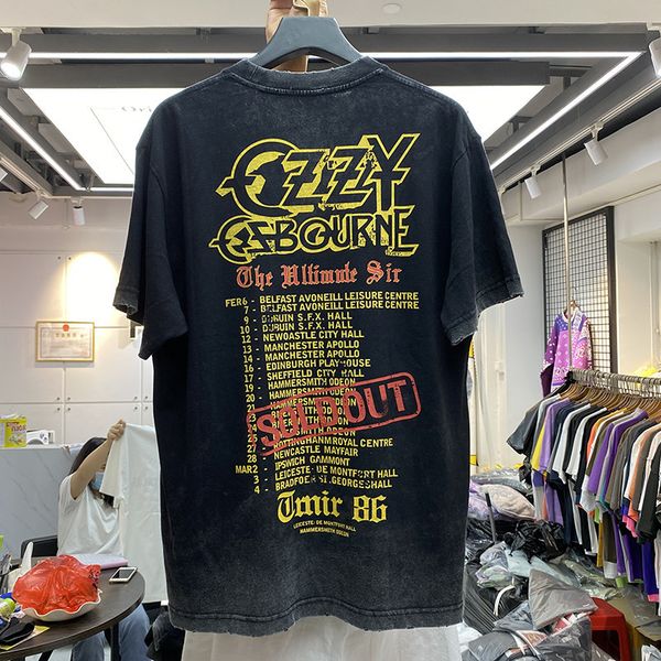 

factory outlet 2021ss t-shirt men women tee printed vintage grey, White;black