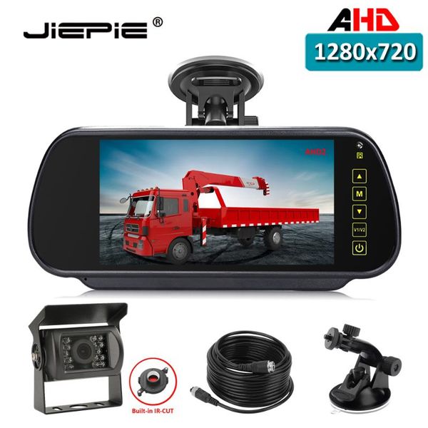 

car video ahd 720p vehicle reverse cameras system 7" ips screen rearview monitor rear view backup camera kit for box truck/trailer/rv