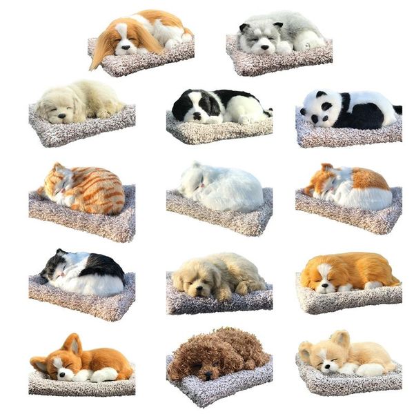 

interior decorations stuffed toys lovely simulation animal doll plush sleeping dogs toy birthday gift for children
