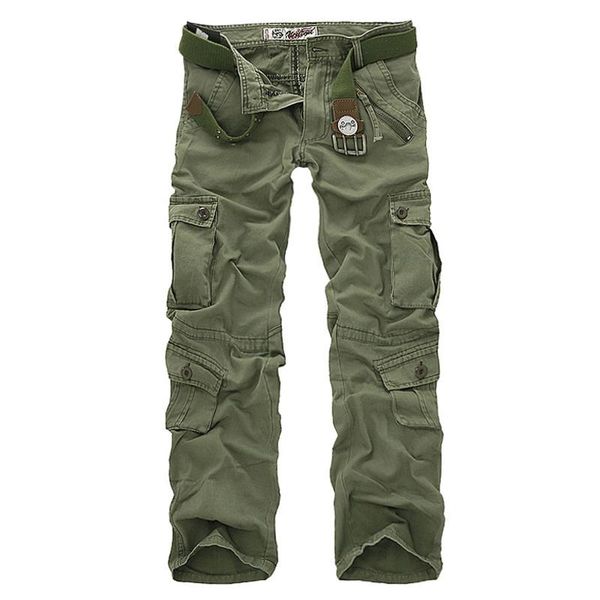 

men's pants men cargo camouflage trousers military for man 7 colors, Black