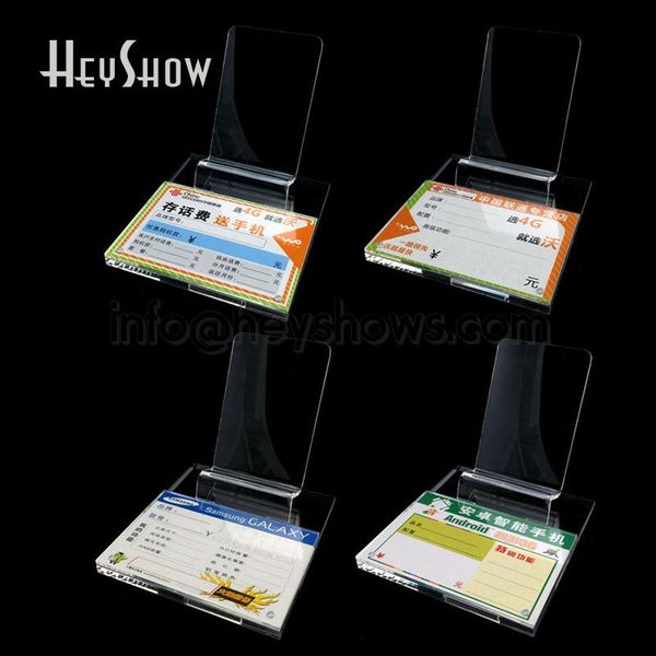 

cell phone mounts & holders acrylic stand transparent display holder base with price tag for mobile usage under 6 inches