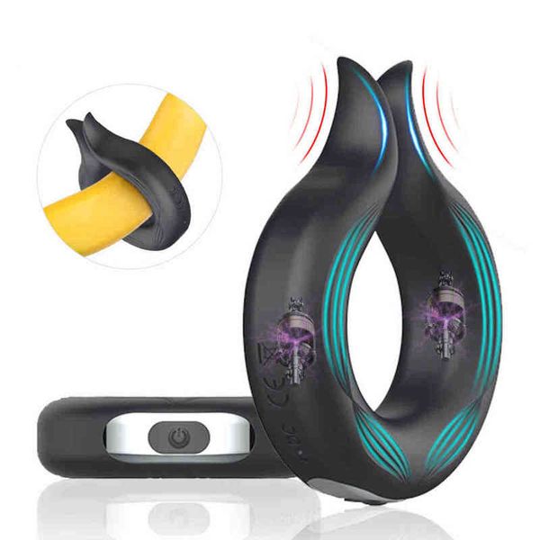 Nxy Sex Vibratoren Silikon Vibrationsring Penis Stimulator Verzögerung Ejakulation Mini Bullet Erektion Cock Lock Spiele für Männer 1221