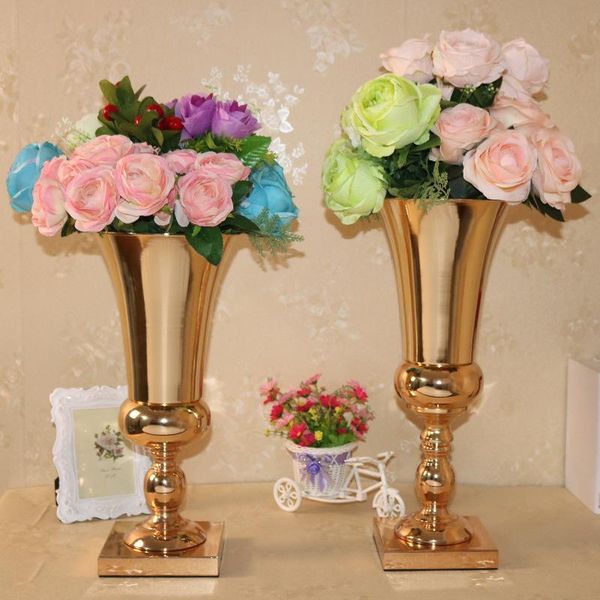 

vases metal wedding flower vase gold stand decoration table centerpiece