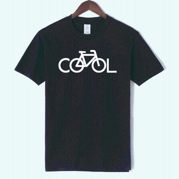

men's t-shirts 2021 summer t-shirt bicycle simple retro pattern printing casual high-quality trend all-match o-neck oversized, White;black