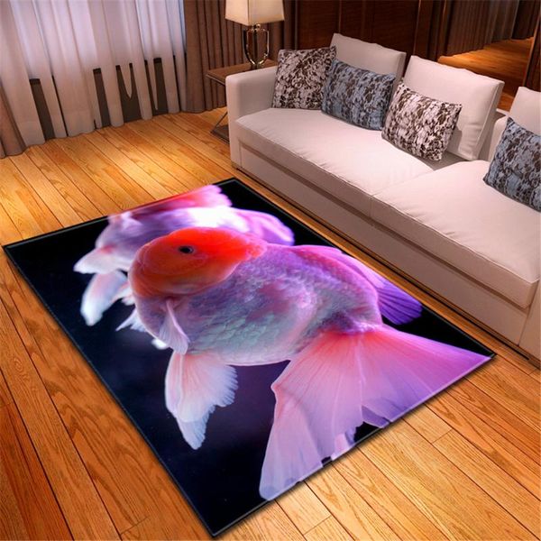 

carpets home decor parlor sofa area rug children play carpet 3d goldfish pattern bedroom bedside fashion modern living room
