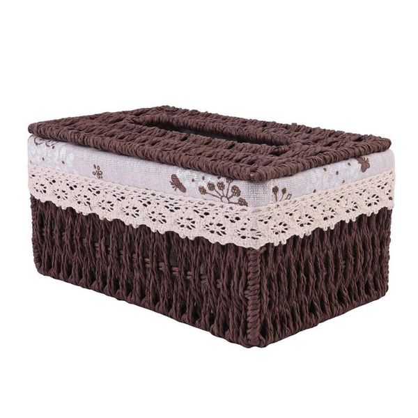 

tissue boxes & napkins deskbox woven container cloth lace napkin storage