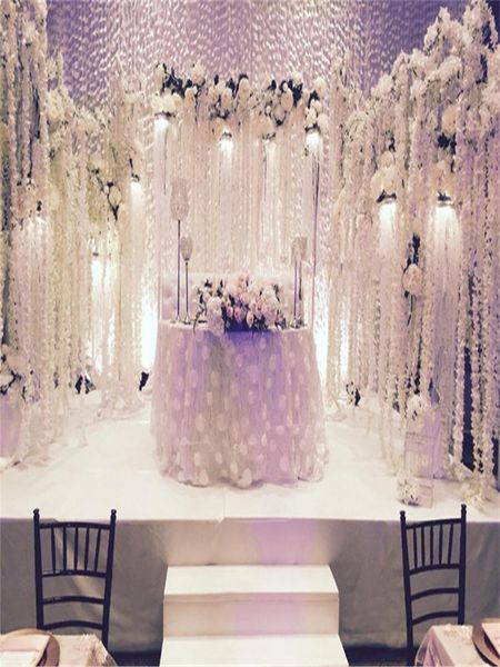 

decorative flowers & wreaths 100pcs/lot 39inch artificial white cattleya orchids strings wedding silk flower floral arrangement props suppli